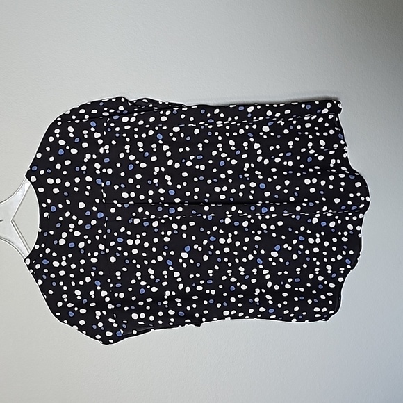 Torrid Office zip front dolman polka dota blouse size 0X - Picture 7 of 8